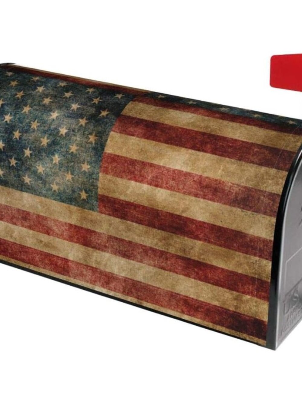 Retro American Flag Mailbox Cover Magnetic Post Box Covers Wraps Large Size 25.5
